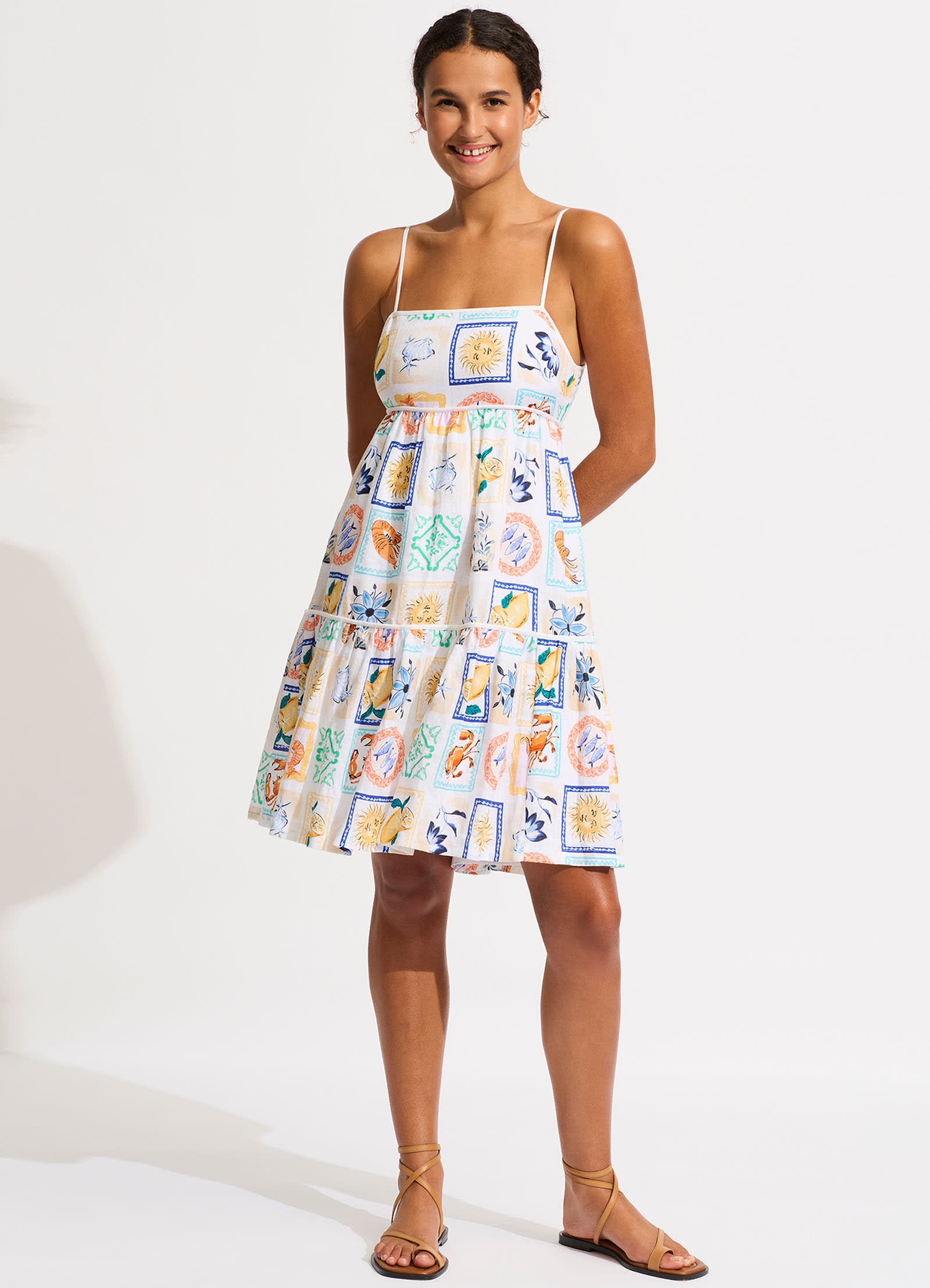 Wish You Were Here Mini Dress - Atoll Blue - Atoll Blue