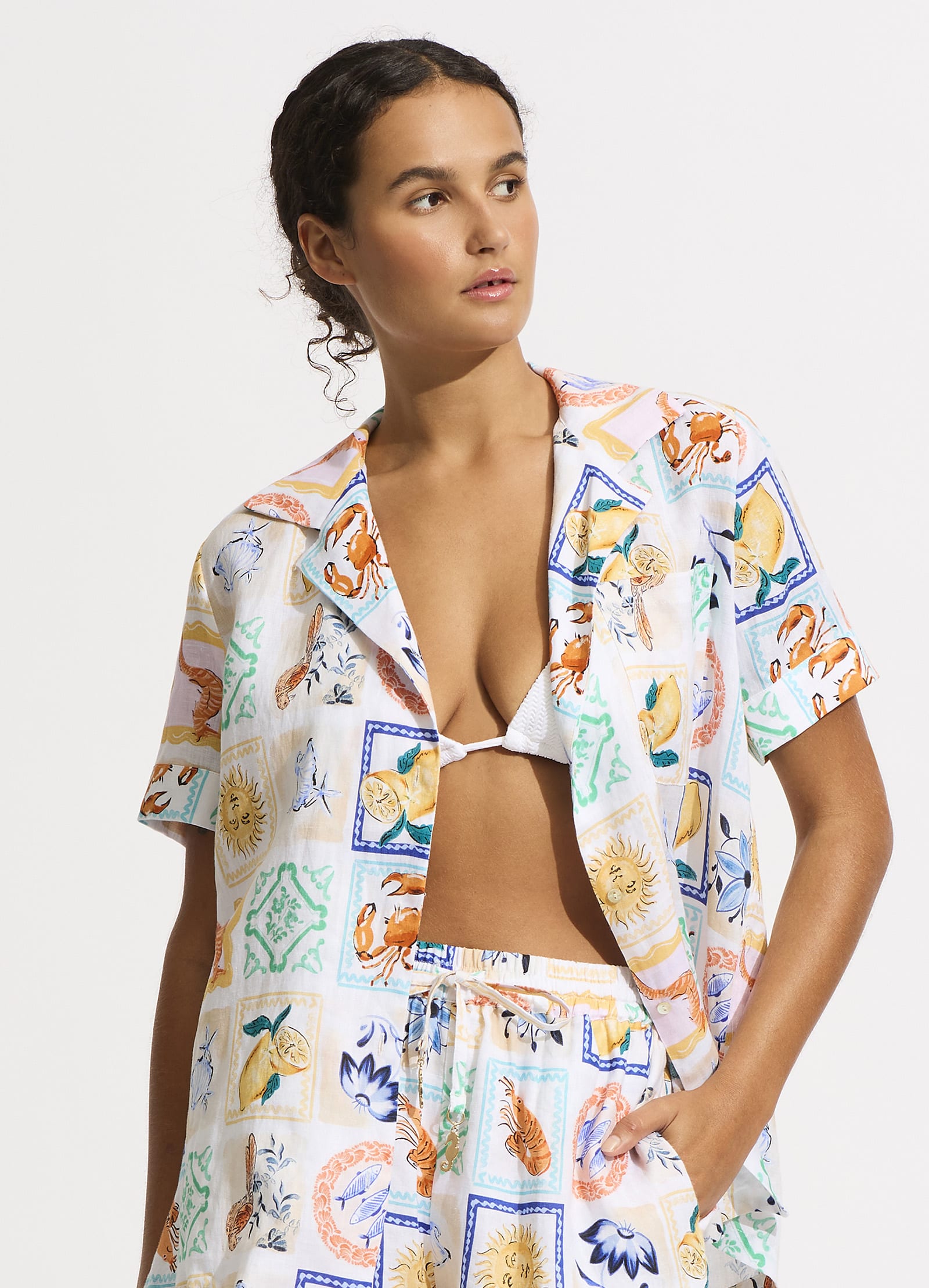 Wish You Were Here Short Sleeve Shirt - Atoll Blue - Atoll Blue view 2