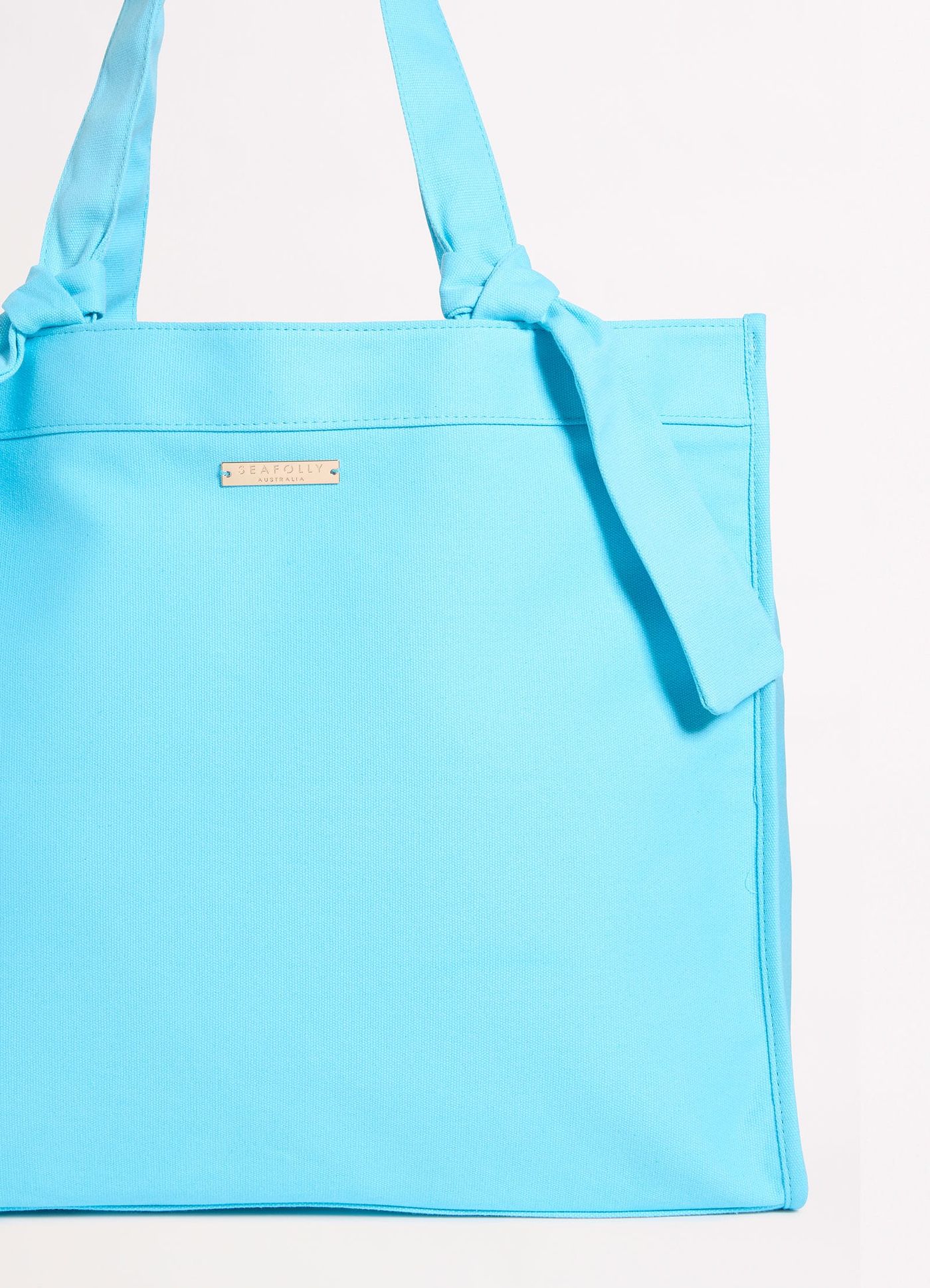 Wish You Were Here Tie Strap Tote Bag - Atoll Blue - Atoll Blue view 3