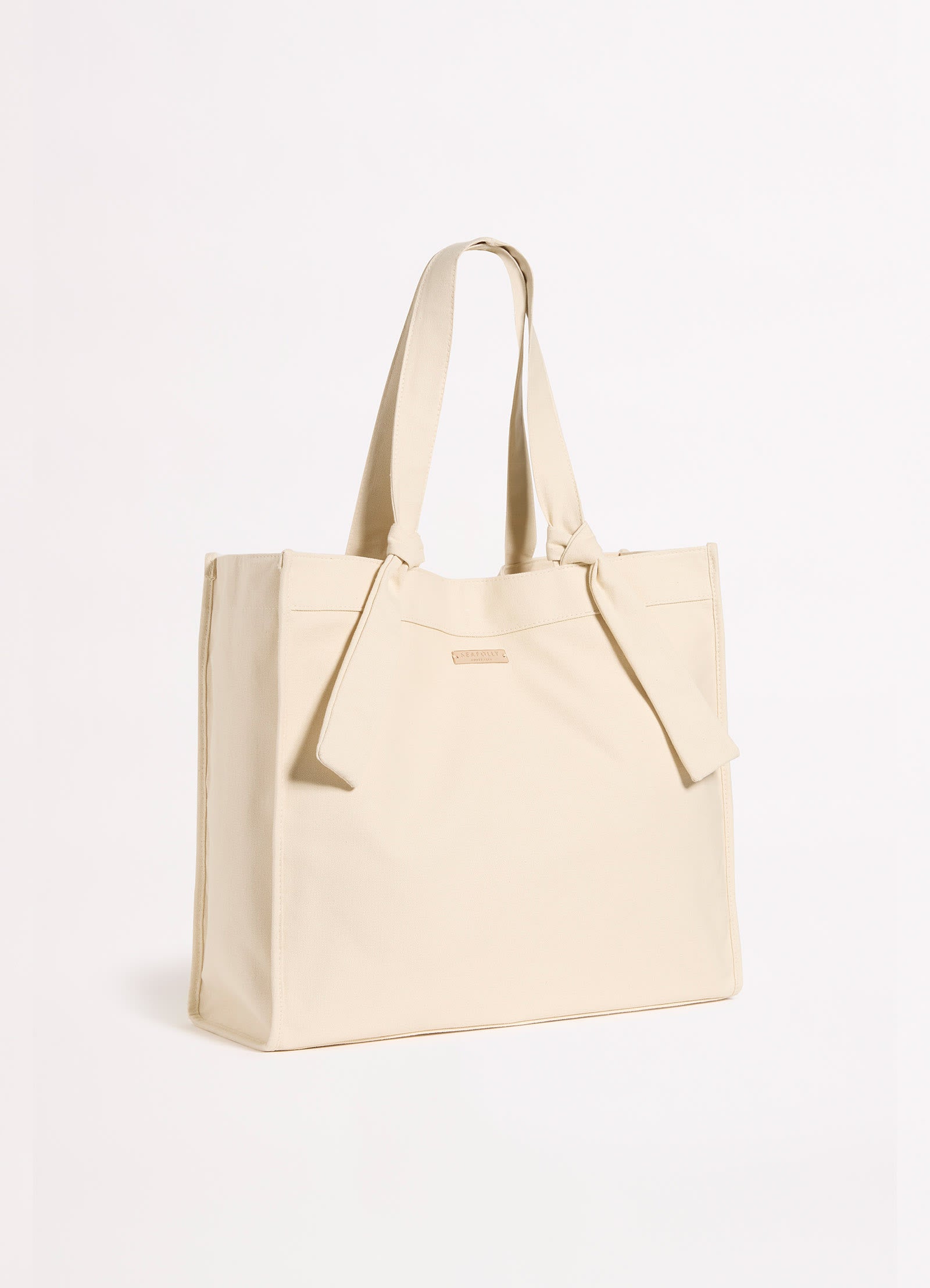 Wish You Were Here Tie Strap Tote Bag - Sand - Sand view 2
