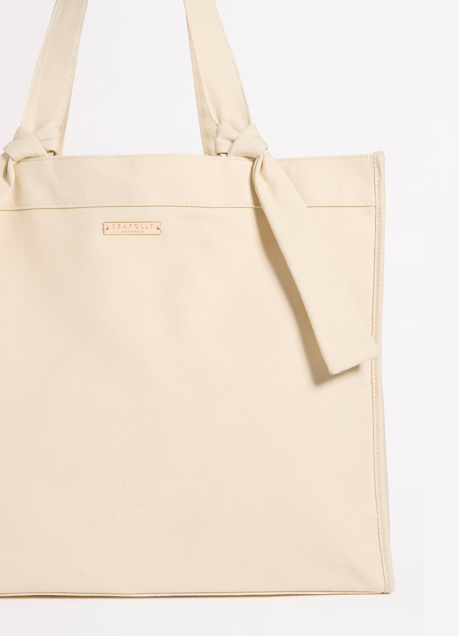 Wish You Were Here Tie Strap Tote Bag - Sand - Sand view 3