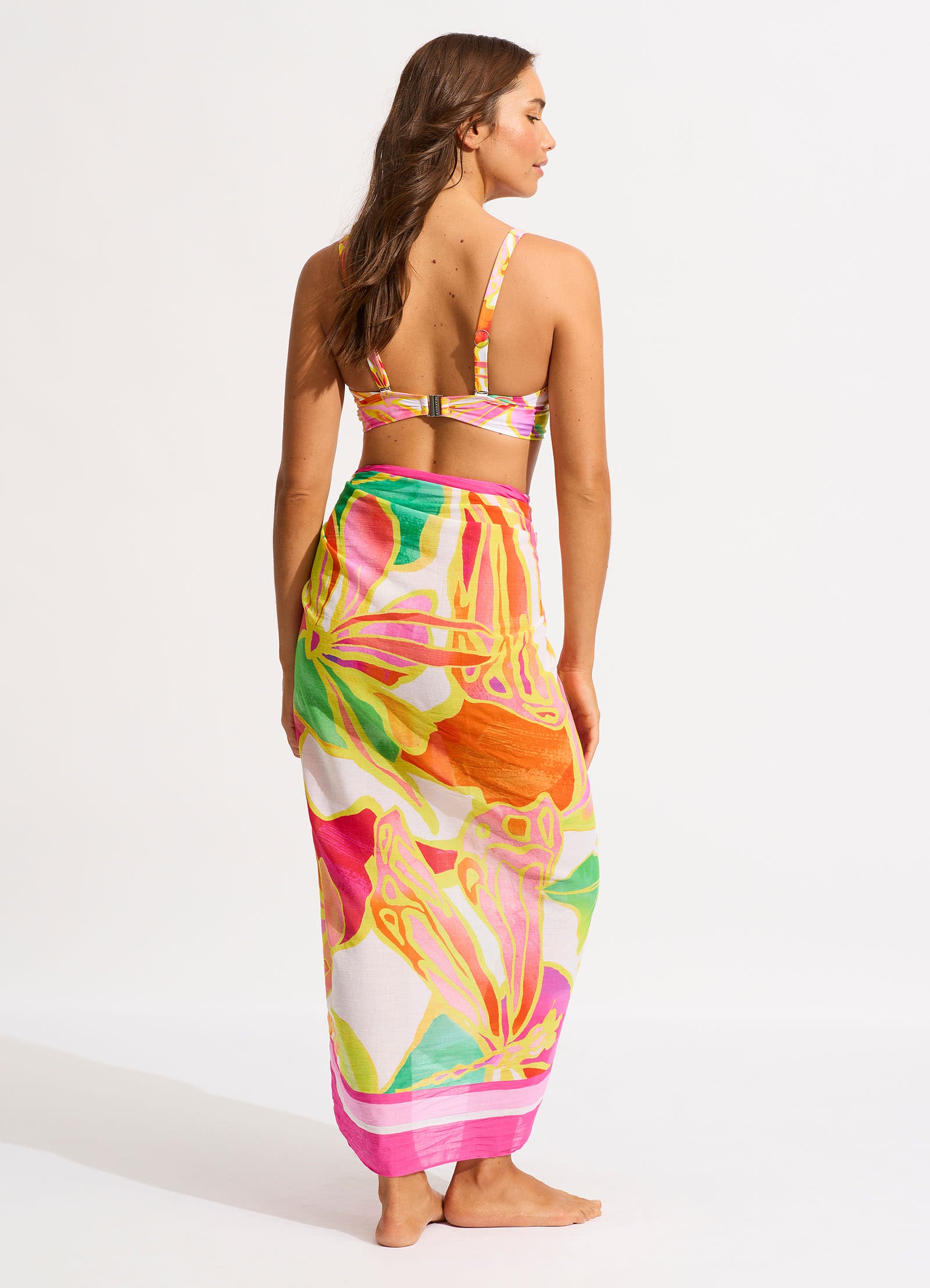 Wonderland Sarong - Fuchsia Rose - Fuchsia Rose view 4