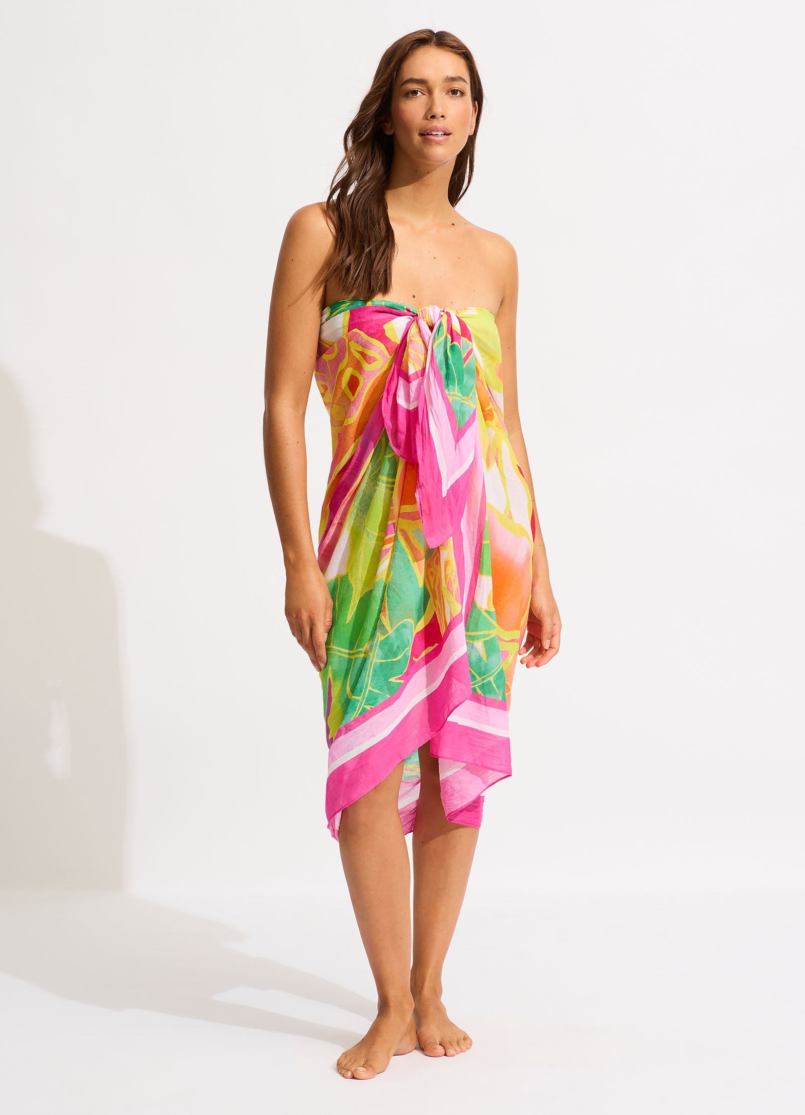 Wonderland Sarong - Fuchsia Rose - Fuchsia Rose view 6