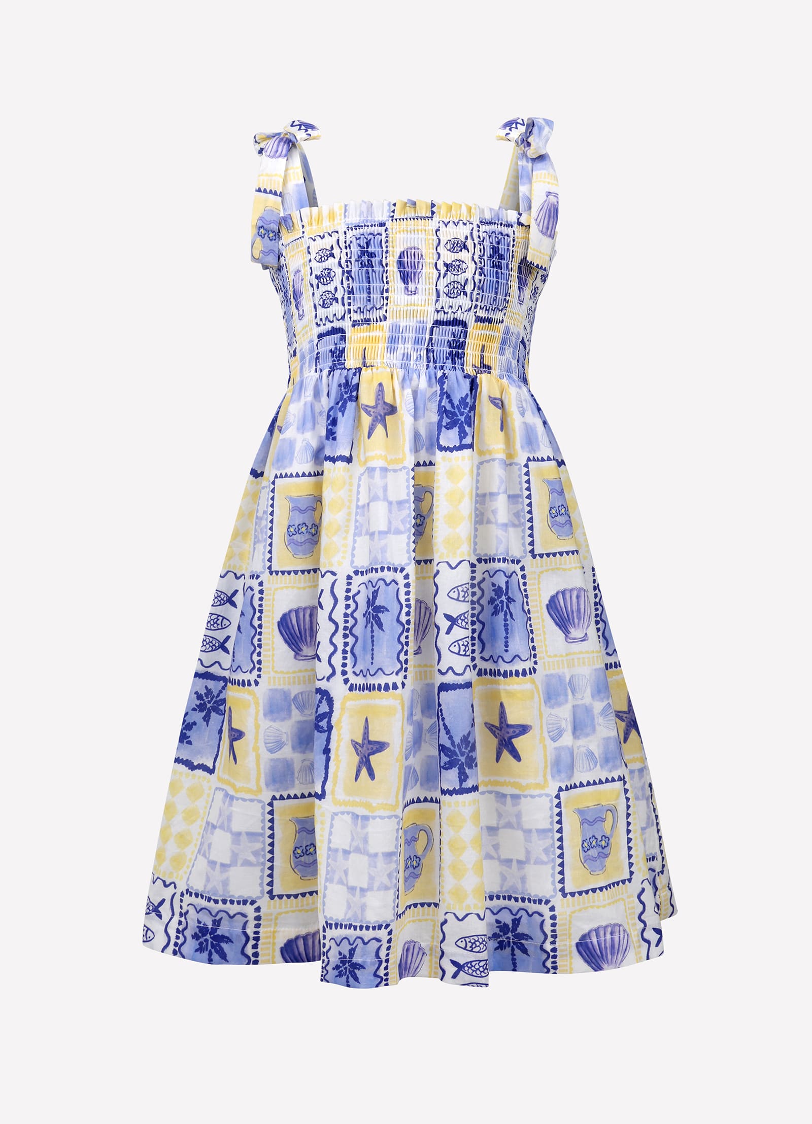 Yardage Shirred Dress - Palma - Palma view 2