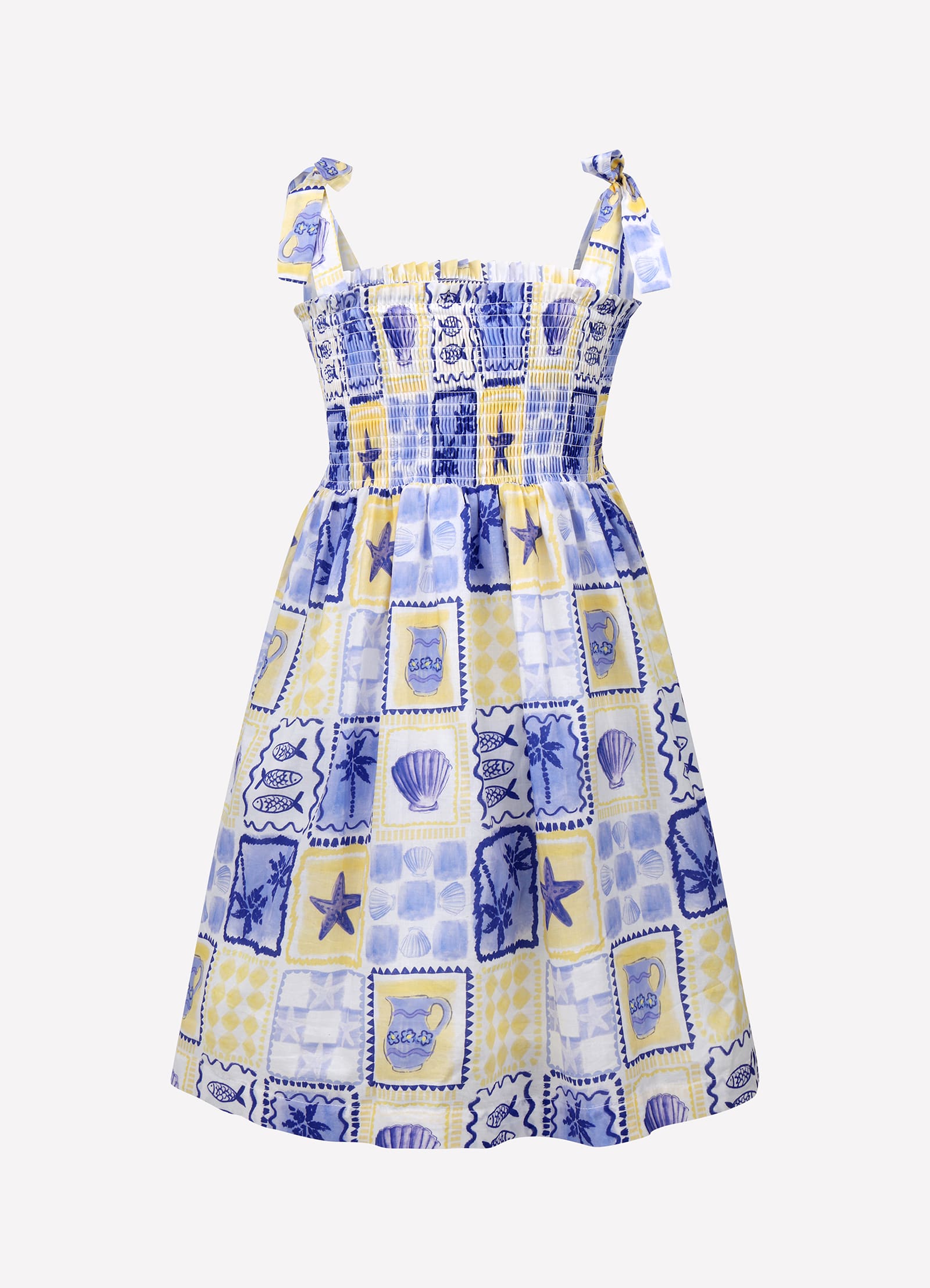 Yardage Shirred Dress - Palma - Palma view 3